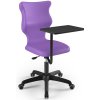 Školní ergonomická židle Twist na kolečkách s pracovní plochou fialová