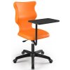 Školní ergonomická židle Twist na kolečkách s pracovní plochou oranžová