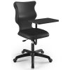 Školní ergonomická židle Twist na kolečkách s pracovní plochou černá