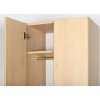 2 dvéřová šatní lamino skříň bříza vnitřek