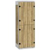 4 boxová šatní skříň lamino kov dub gold