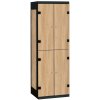 4 boxová šatní skříň lamino kov dub nagano