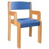 Židle s područkou modrá