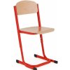 školní židle Amos stavitelná červená