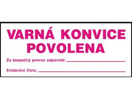 Varná konvice povolena