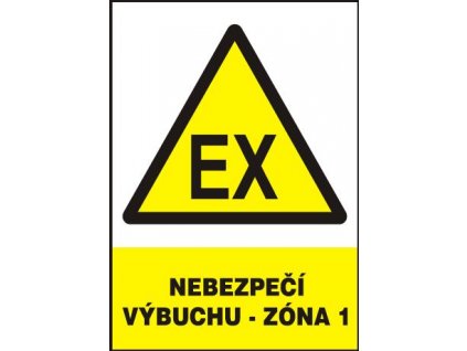 Nebezpečí výbuchu - Zóna 1 (plastová tabulka A4)