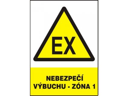 Nebezpečí výbuchu - zóna 1 (samolepka A4)