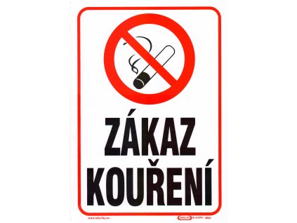 Zákaz kouření (samolepka A4)