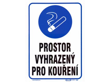 Prostor vyhrazený pro kouření (samolepka A4)