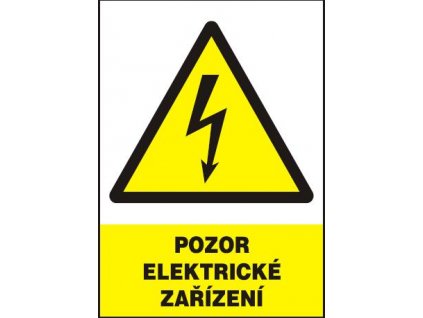 Pozor elektrické zařízení  (samolepka 210x297 mm)