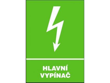 Hlavní vypínač (samolepka  74x105 mm)