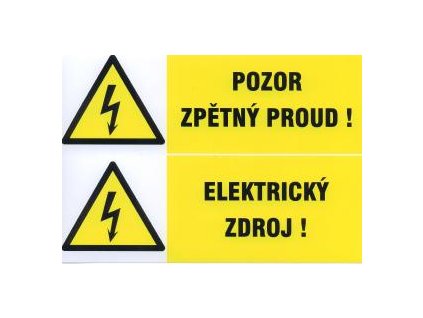 Pozor zpětný proud! - Elektrický zdroj!