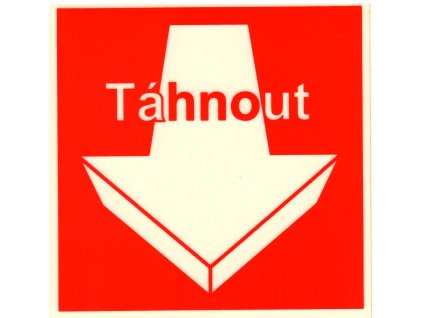 Symbol - táhnout (FL samolepka 100x100 mm)