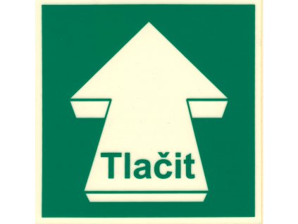 Symbol - tlačit (FL samolepka 100x100 mm)