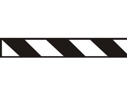 Samolepící pás fotoluminiscenční černě šrafovaný - protisměrné provedení