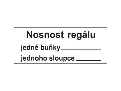 Nosnost regálu -jedné buňky... - jednoho sloupce...