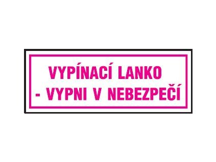 Vypínací lanko - vypni v nebezpečí