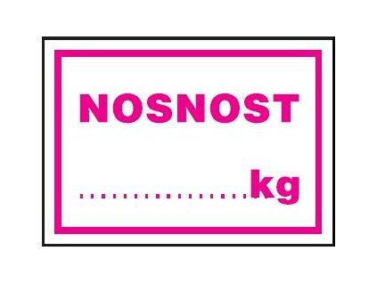 Nosnost... kg