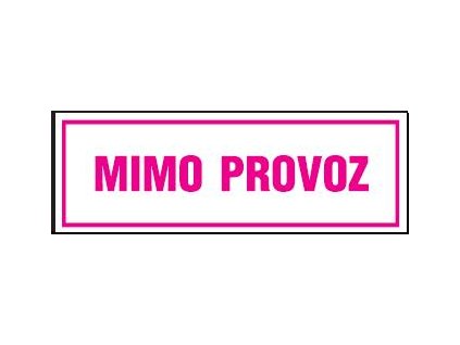 Mimo provoz (plastová tabulka 147x52 mm)