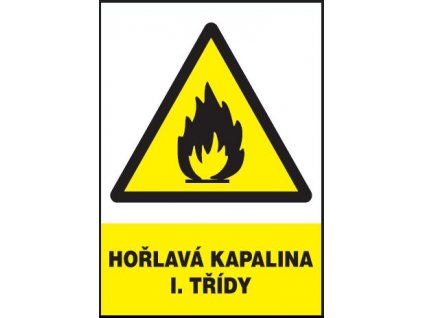 Hořlavá kapalina I. třídy (plastová tabulka A4)