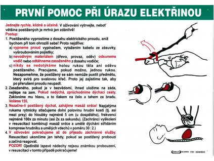 První pomoc při úrazu elektřinou  (plast tl. 1 mm, A3)