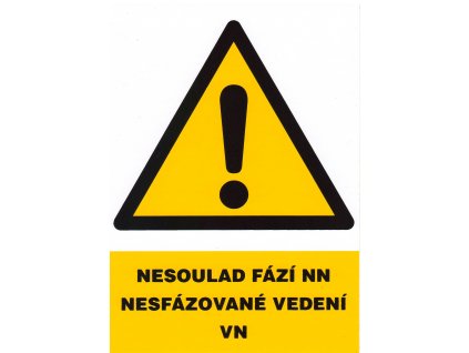 Nesoulad fází NN Nesfázované vedení VN (plast 105x148 mm)