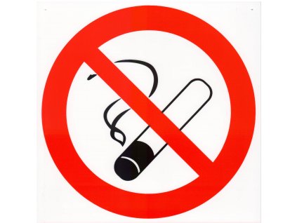 Symbol - zákaz kouření (plastová tabulka 210x210 mm)
