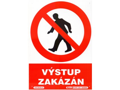 Výstup zakázán (plastová tabulka A4)