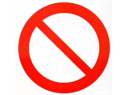 Symbol - obecný zákaz (plastová tabulka 210x210 mm)