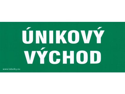 Únikový východ (plastová tabulka 210x87 mm)