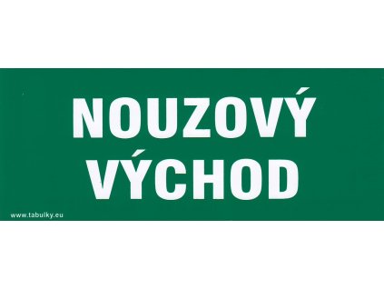 Nouzový východ (plastová tabulka 210x87 mm)