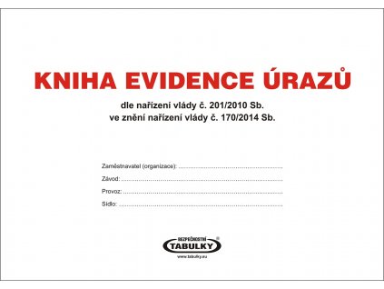 Kniha evidence úrazů (100 stran)