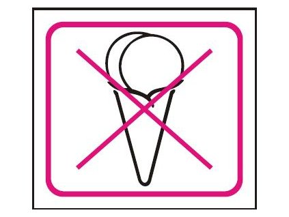 Symbol - zákaz konzumace zmrzliny
