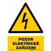 Pozor - elektrické zařízení (plastová tabulka A4)