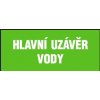 Hlavní uzávěr vody (samolepka 210x87 mm)