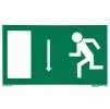 Únikový východ - šipka dolů (samolepka 210x123 mm)