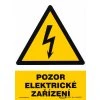 Pozor elektrické zařízení  (samolepka 105x148 mm)