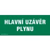 Hlavní uzávěr plynu (plastová tabulka 210x87 mm)