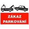 Zákaz parkování - samolepka A4