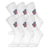 22910004 NFL Shield 6pk Crew Socks White