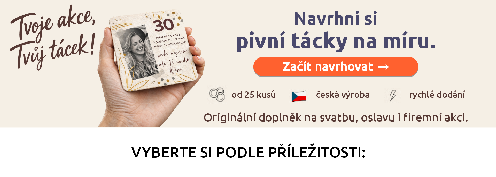 Pivní tácky s potiskem na míru pro hotely, restaurace, kluby a instituce