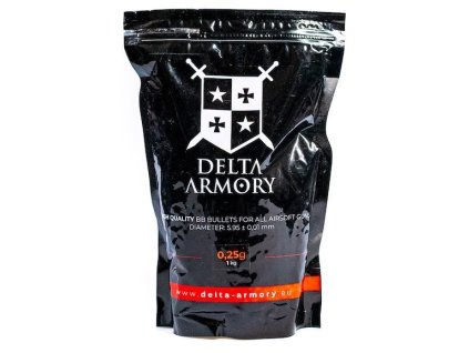 Delta Armory airsoftové kuličky BB 0,25g 4000ks - bílé