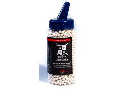 Delta Armory airsoftové kuličky 0,20g 2000ks - bílé