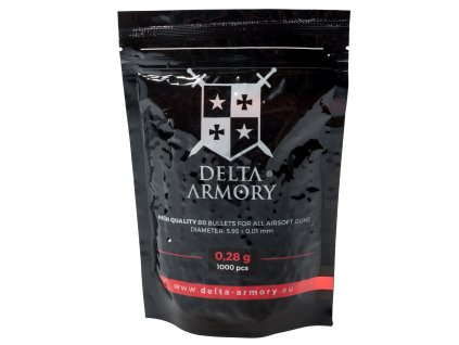 Delta Armory airsoftové kuličky 0,28g 1000ks - bílé