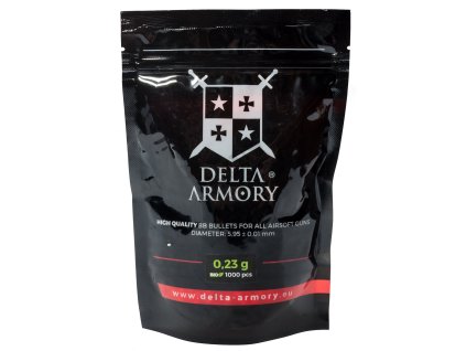 Delta Armory airsoftové kuličky 0,23g 1000ks - bílé