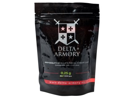 Delta Armory airsoftové kuličky 0,25g 1000ks - bílé