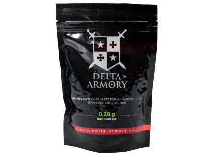 Delta Armory airsoftové kuličky 0,28g 1000ks - bílé