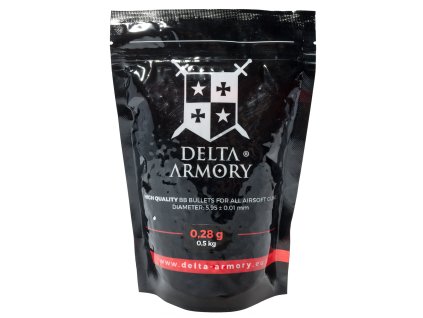 Delta Armory airsoftové kuličky 0,28g 0,5kg - bílé