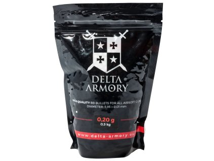 Delta Armory airsoftové kuličky 0,20g 0,5kg - bílé