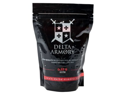 Delta Armory airsoftové kuličky 0,32g 0,5kg - bílé